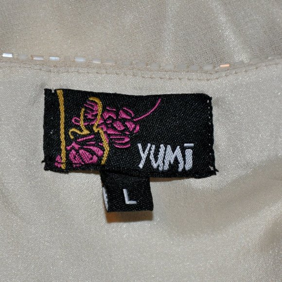 Vintage Cream Beaded Sequin Gatsby Flapper Party Cocktail Dress Size L - Picture 6 of 7